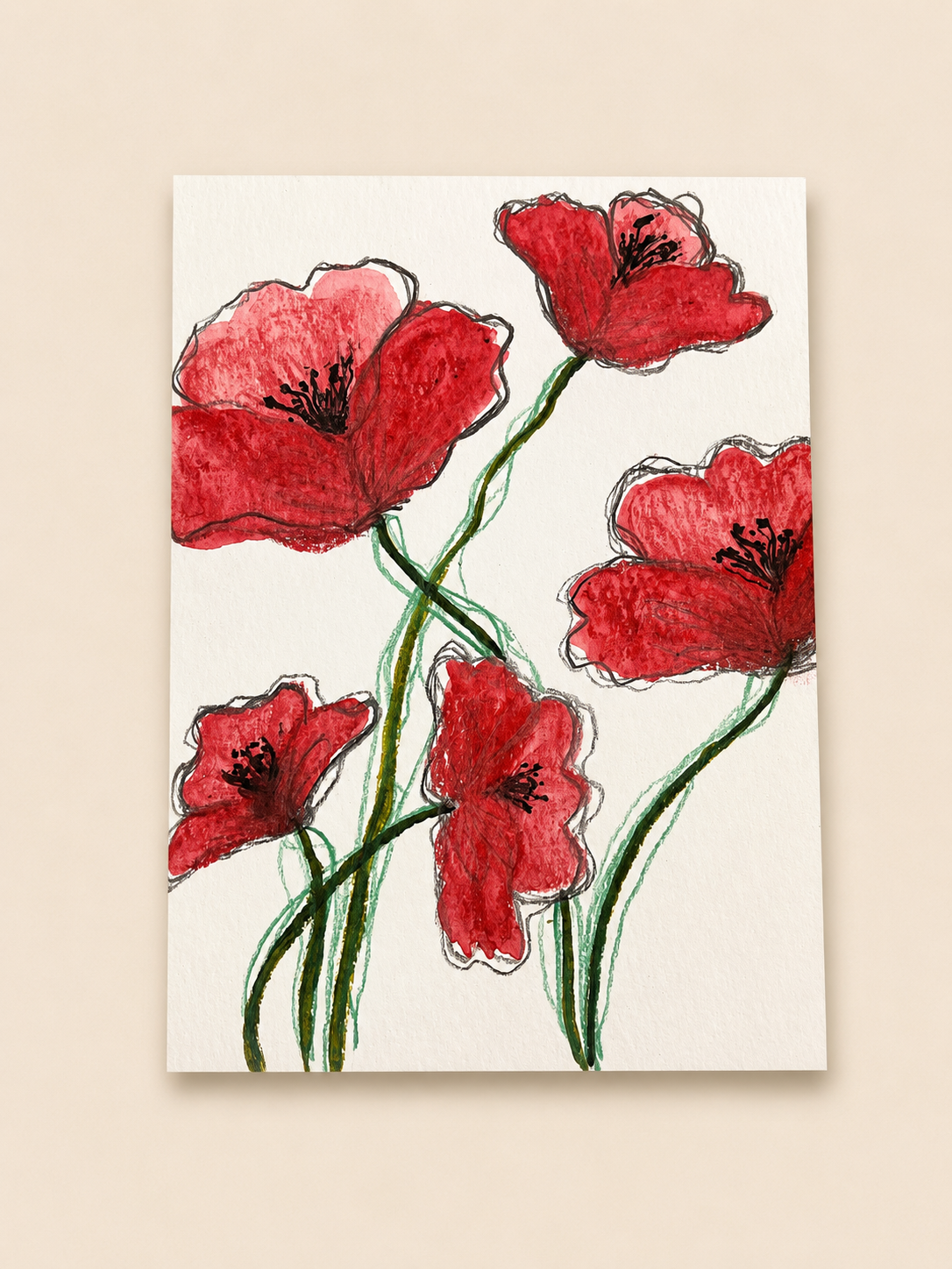 Poppy Card by Livvy Doodles